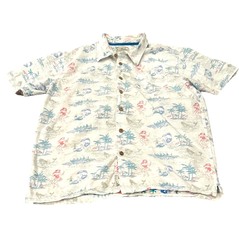 Honolua Hawaiian Button Up Shirt - Men's Size Large